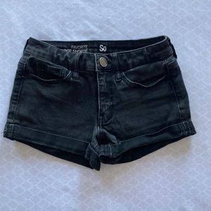 Black Jean Short Shorts